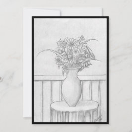 Cadeau van bloemen - Zwart Kaart