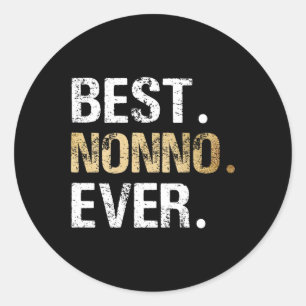 Cadeau van kleindochter kleinzoon beste nonno ronde sticker
