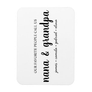 Cadeau van oma en opa, oma, opa, grootouders magneet