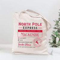 Cadeau van Santa gepersonaliseerde kerst Canvas ta