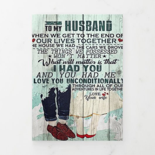 Cadeau van vrouw aan mijn man | Brief aan mijn man Drieluik Aankondiging (Cover)