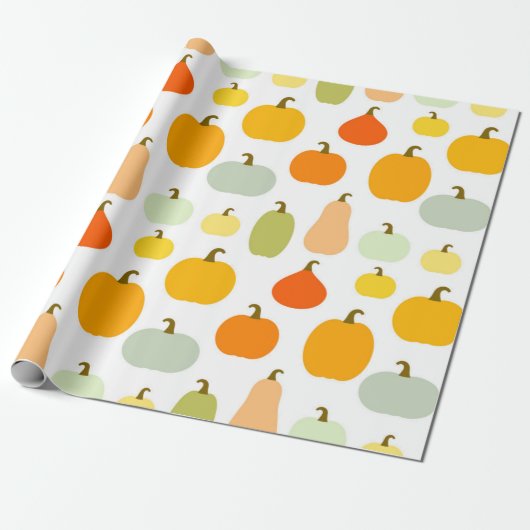 Cadeau Variétés citrouilles Papier motif (Déroulé)