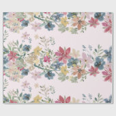 Cadeau  Veldbloemen Roze Cadeaupapier (Vlak)