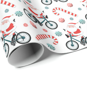 Cadeau Vélo Vacances Papier d'enveloppement de Noël