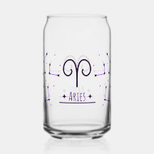 Cadeau Verre Canette Bélier pour Signe du Zodiaque