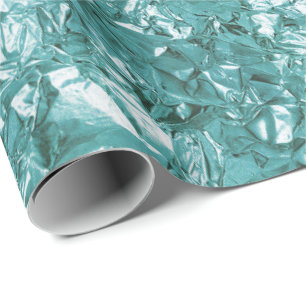 Cadeau Vert aquatique turquoise de papier aluminium