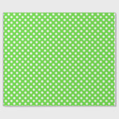 Cadeau Vert avec le papier d'emballage à pois blanc (Plat)