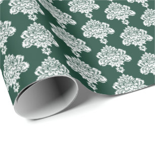 Cadeau Vert chasseur   Papier blanc à enveloppement de Da