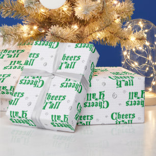 Cadeau Vert Cheers Y'all Wrapper Papier