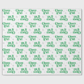 Cadeau Vert Cheers Y'all Wrapper Papier (Plat)