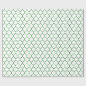 Cadeau Vert de Quatrefoil de Marocain sur le papier (Plat)