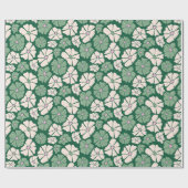 Cadeau Vert foncé et blanc crème Papier d'enveloppement d (Plat)