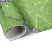 Cadeau Vert géométrique avec papier d'emballage lavande (Coin rond)