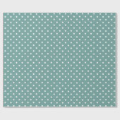 Cadeau Vert mousse| Papier à enveloppement à points Polka (Plat)