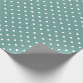 Cadeau Vert mousse| Papier à enveloppement à points Polka (Coin)