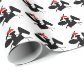 Cadeau (Vieux logo) papier d'emballage de Noël de (Coin rond)