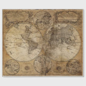 Cadeau vieux papier de carte (Plat)