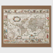 Cadeau vieux papier de carte (Plat)