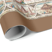 Cadeau vieux papier de carte (Coin rond)