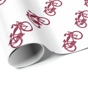 Cadeau Vieux papier d'emballage de vélo rouge