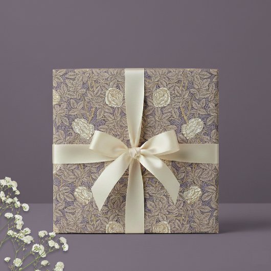 Cadeau Vin de rose blanche William Morris Papier d'envelo