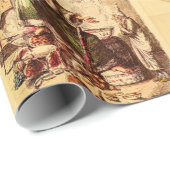 Cadeau Vintage Fantôme de Noël papier d'enveloppement pré (Coin rond)