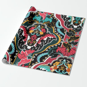 Cadeau Vintage indien sans couture motif. Papier peint fl