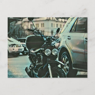 Cadeau vintage motorfiets briefkaart