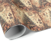 Cadeau Vintage Noël Collage papier d'enveloppement (Coin rond)