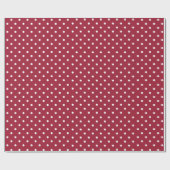 Cadeau Violet | Papier blanc à enveloppement à points Pol (Plat)