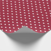 Cadeau Violet | Papier blanc à enveloppement à points Pol (Coin)