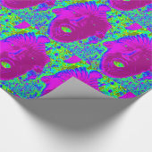 Cadeau visage violet sur papier vert (Coin)
