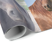 Cadeau Visages du papier d'enrobage de Secourt (Coin rond)