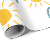 Cadeau Voici le papier d'enveloppement de fils (Coin rond)