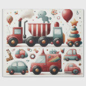 Cadeau Voitures jouets Enveloppement Papier (Plat)