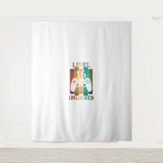 Cadeau voor 16e verjaardag Heren Niveau 16 Ontgren Wandkleed