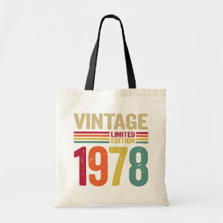 Cadeau voor 44 jaar Oude Vintage 1978 44e Verjaard Tote Bag