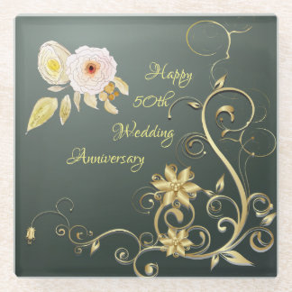 cadeau voor 50e bruiloft Onderzetter