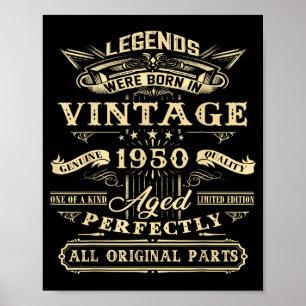 Cadeau voor 75e verjaardag voor legendarische pers poster