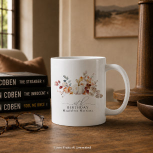Cadeau voor 80ste verjaardag Witte Pompoen Herfstb Koffiemok