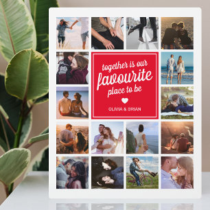 Cadeau voor aangepast paar   Fotocollage Fotoplaat