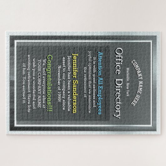 Cadeau voor aangepaste aflossing legpuzzel (Horizontaal)