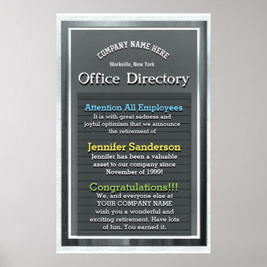 Cadeau voor aangepaste aflossing poster (Voorkant)