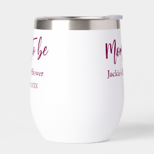 Cadeau voor aanstaande moeder naam datum roze eenv