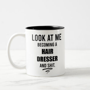 Cadeau Voor Afgestudeerde Kapper Kapster Gift Idee Tweekleurige Koffiemok