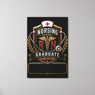 Cadeau voor afgestudeerde RN-verpleegkundigen klas Canvas Afdruk