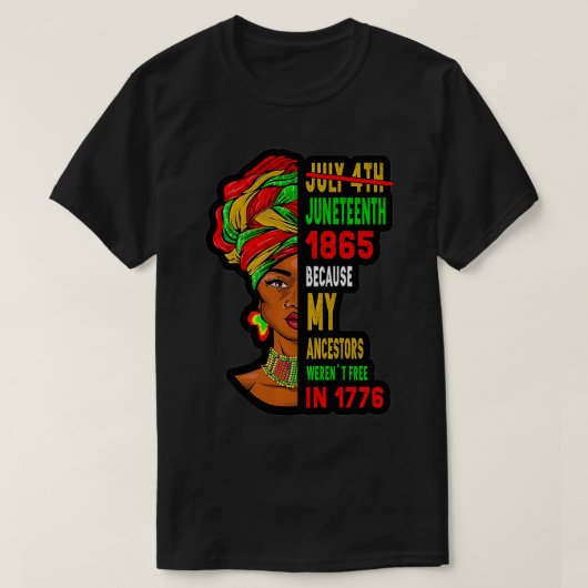 Cadeau voor Afrika, 4 juli 1865 T-shirt (Design voorkant)