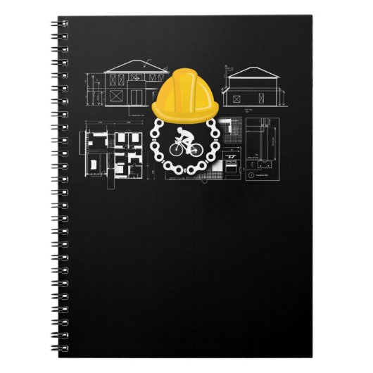 cadeau voor architectenfietsen en architectuur notitieboek (Voorkant)