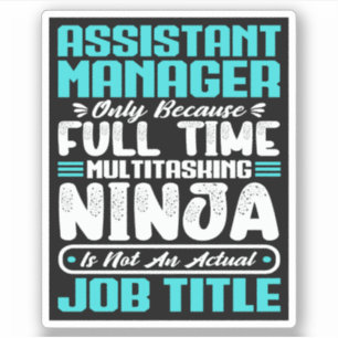 Cadeau voor assistent-manager professioneel werk sticker