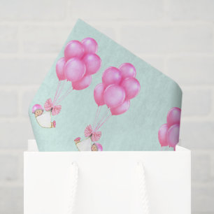 Cadeau voor baby shower voor tweelingmeisjes tissuepapier